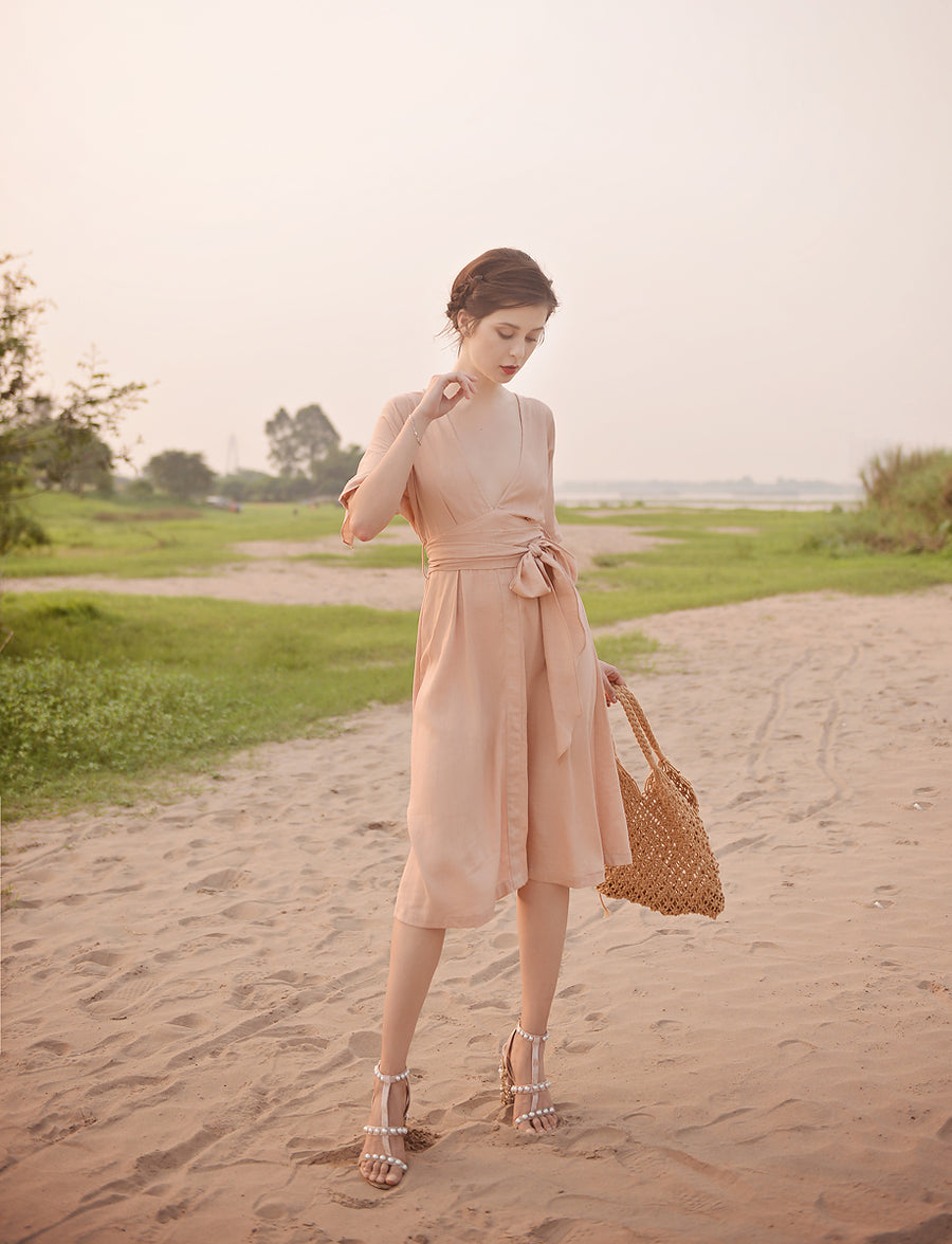 Linen Dress - Organic Cotton Dress - Natural Fabric - Organic Cotton Clothing
